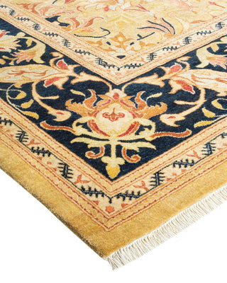 Traditional Mogul Green Wool Area Rug 8' 1" x 10' 2" - Solo Rugs