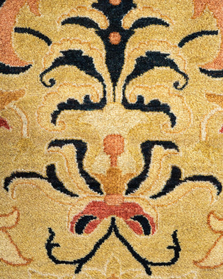 Traditional Mogul Green Wool Area Rug 8' 1" x 10' 2" - Solo Rugs