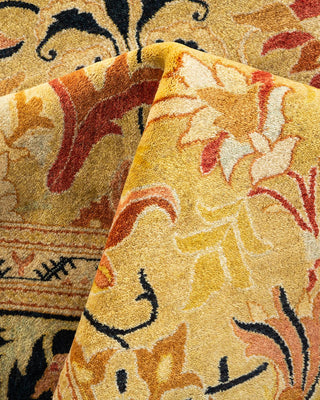 Traditional Mogul Green Wool Area Rug 8' 1" x 10' 2" - Solo Rugs