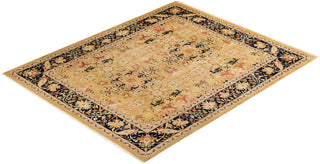 Traditional Mogul Green Wool Area Rug 8' 1" x 10' 2" - Solo Rugs