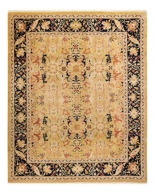Traditional Mogul Green Wool Area Rug 8' 1" x 10' 2" - Solo Rugs