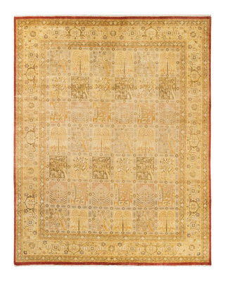 Traditional Mogul Ivory Wool Area Rug 8' 3" x 10' 6" - Solo Rugs