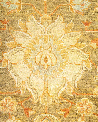 Traditional Mogul Green Wool Area Rug 8' 4" x 10' 2" - Solo Rugs
