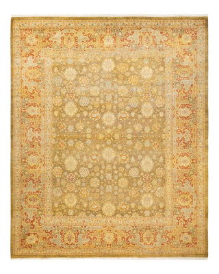 Traditional Mogul Green Wool Area Rug 8' 4" x 10' 2" - Solo Rugs