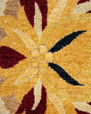 Traditional Mogul Ivory Wool Area Rug 9' 0" x 11' 10" - Solo Rugs