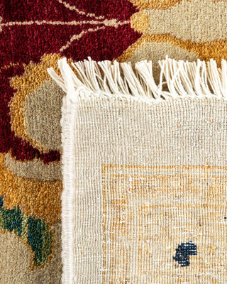 Traditional Mogul Ivory Wool Area Rug 9' 0" x 11' 10" - Solo Rugs