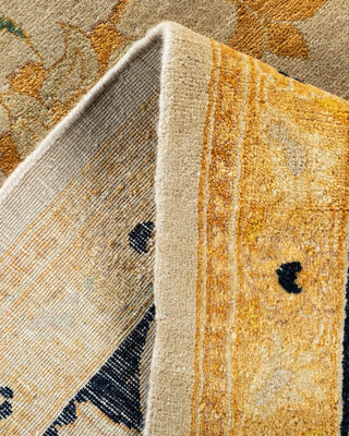 Traditional Mogul Ivory Wool Area Rug 9' 0" x 11' 10" - Solo Rugs