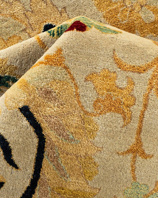 Traditional Mogul Ivory Wool Area Rug 9' 0" x 11' 10" - Solo Rugs