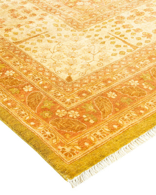 Traditional Mogul Green Wool Area Rug 8' 1" x 10' 3" - Solo Rugs