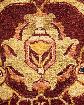 Traditional Mogul Red Wool Area Rug 7' 10" x 10' 4" - Solo Rugs
