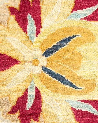 Traditional Mogul Ivory Wool Area Rug 8' 1" x 9' 6" - Solo Rugs