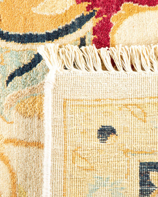 Traditional Mogul Ivory Wool Area Rug 8' 1" x 9' 6" - Solo Rugs