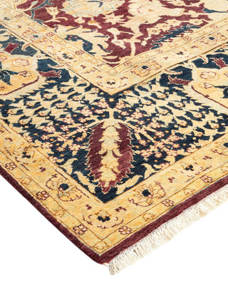 Traditional Mogul Red Wool Area Rug 7' 10" x 10' 2" - Solo Rugs