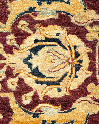 Traditional Mogul Red Wool Area Rug 7' 10" x 10' 2" - Solo Rugs