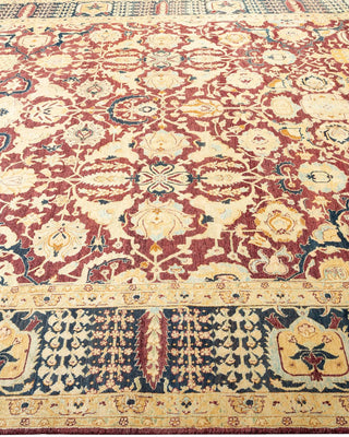 Traditional Mogul Red Wool Area Rug 7' 10" x 10' 2" - Solo Rugs