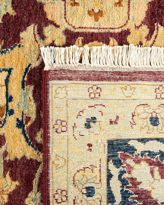Traditional Mogul Red Wool Area Rug 7' 10" x 10' 2" - Solo Rugs