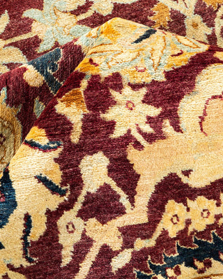 Traditional Mogul Red Wool Area Rug 7' 10" x 10' 2" - Solo Rugs