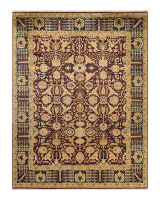 Traditional Mogul Red Wool Area Rug 7' 10" x 10' 2" - Solo Rugs