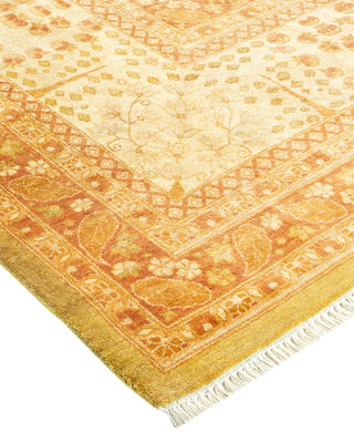 Traditional Mogul Green Wool Area Rug 8' 1" x 10' 10" - Solo Rugs