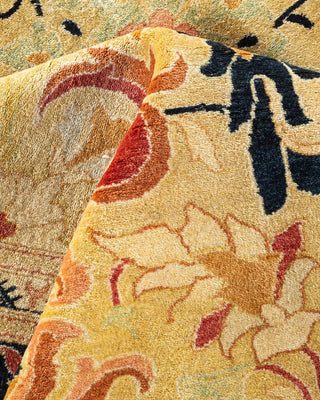 Traditional Mogul Ivory Wool Area Rug 9' 4" x 11' 10" - Solo Rugs