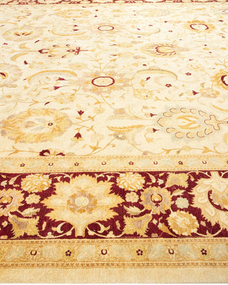 Traditional Mogul Ivory Wool Area Rug 12' 3" x 15' 0" - Solo Rugs