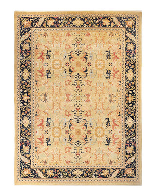 Traditional Mogul Green Wool Area Rug 10' 5" x 13' 10" - Solo Rugs