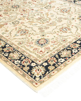 Traditional Mogul Beige Wool Area Rug 3' 0" x 5' 0" - Solo Rugs