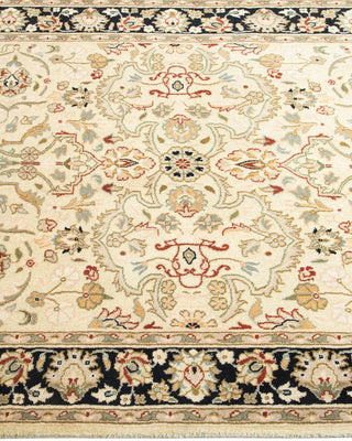 Traditional Mogul Beige Wool Area Rug 3' 0" x 5' 0" - Solo Rugs
