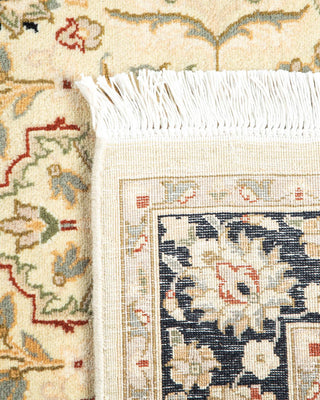 Traditional Mogul Beige Wool Area Rug 3' 0" x 5' 0" - Solo Rugs