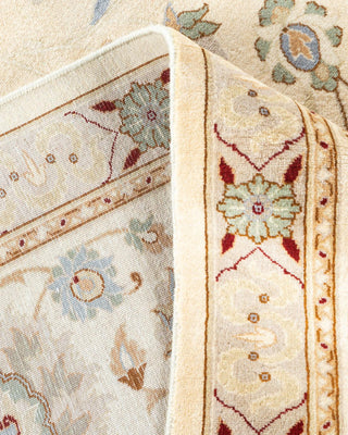 Traditional Mogul Ivory Wool Area Rug 9' 2" x 12' 1" - Solo Rugs