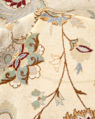 Traditional Mogul Ivory Wool Area Rug 9' 2" x 12' 1" - Solo Rugs