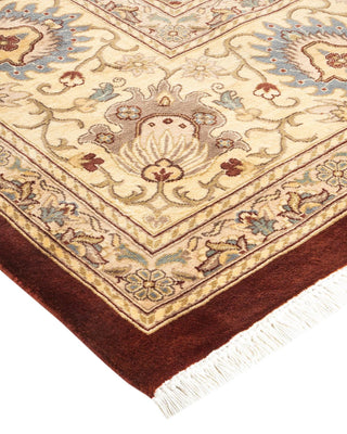 Traditional Mogul Brown Wool Area Rug 9' 2" x 12' 5" - Solo Rugs