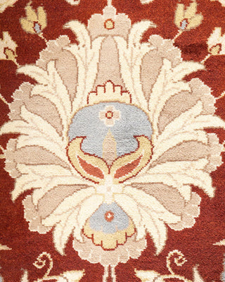 Traditional Mogul Brown Wool Area Rug 9' 2" x 12' 5" - Solo Rugs