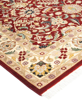 Traditional Mogul Red Wool Area Rug 4' 1" x 6' 4" - Solo Rugs