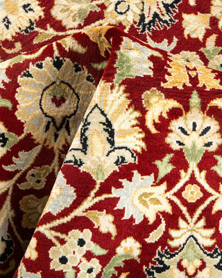 Traditional Mogul Orange Wool Area Rug 4' 2" x 6' 5" - Solo Rugs