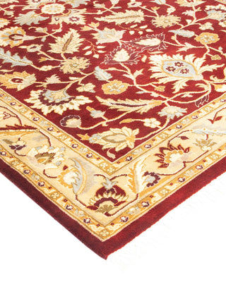 Traditional Mogul Red Wool Area Rug 3' 3" x 5' 1" - Solo Rugs