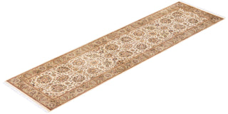 Traditional Mogul Ivory Wool Runner 2' 7" x 9' 10" - Solo Rugs