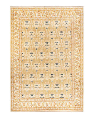 Traditional Mogul Ivory Wool Area Rug 10' 2" x 14' 5" - Solo Rugs