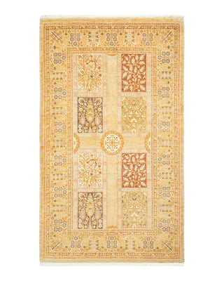 Traditional Mogul Ivory Wool Area Rug 3' 1" x 5' 2" - Solo Rugs