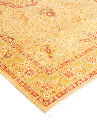 Traditional Mogul Yellow Wool Area Rug 3' 2" x 5' 4" - Solo Rugs