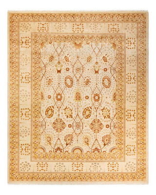 Traditional Mogul Ivory Wool Area Rug 8' 3" x 10' 7" - Solo Rugs