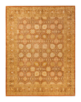 Traditional Mogul Brown Wool Area Rug 8' 2" x 10' 7" - Solo Rugs