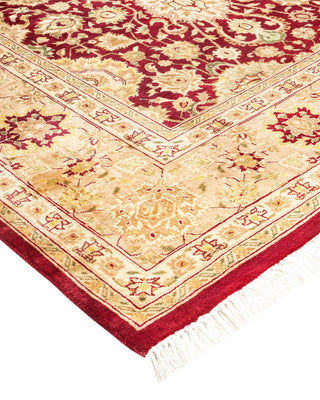 Traditional Mogul Red Wool Area Rug 6' 3" x 9' 4" - Solo Rugs