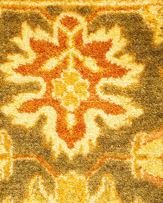 Traditional Mogul Green Wool Runner 6' 2" x 10' 10" - Solo Rugs