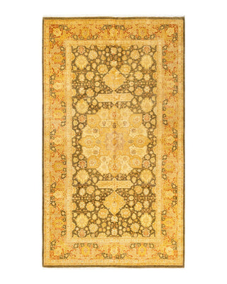 Traditional Mogul Green Wool Runner 6' 2" x 10' 10" - Solo Rugs