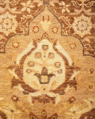 Traditional Mogul Brown Wool Area Rug 6' 2" x 9' 2" - Solo Rugs