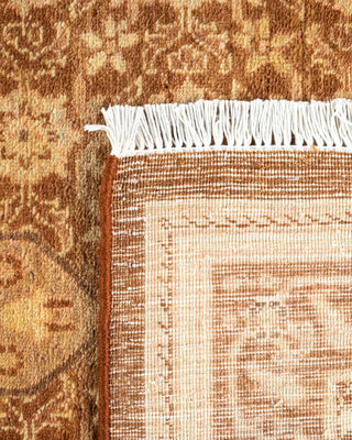 Traditional Mogul Brown Wool Area Rug 6' 2" x 9' 2" - Solo Rugs