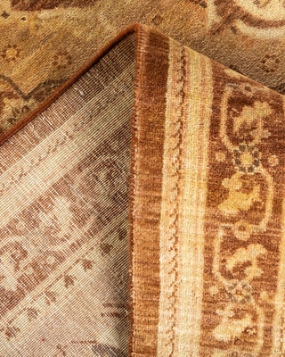 Traditional Mogul Brown Wool Area Rug 6' 2" x 9' 2" - Solo Rugs
