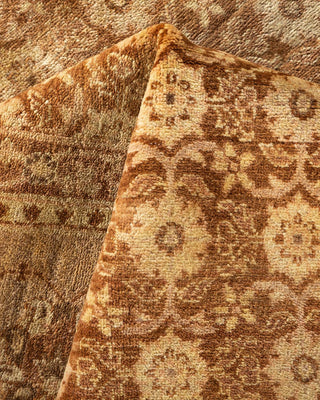 Traditional Mogul Brown Wool Area Rug 6' 2" x 9' 2" - Solo Rugs