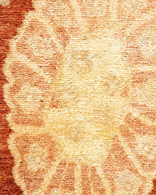 Traditional Mogul Yellow Wool Area Rug 6' 2" x 9' 3" - Solo Rugs